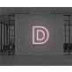 Neon Letter D