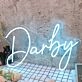 Darby Blue Name Neon Sign
