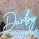 Darby Blue Name Neon Sign