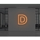 Neon Letter D
