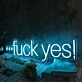 Fuck Yes Blue Neon Sign