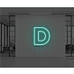 Neon Letter D