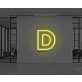 Neon Letter D