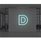 Neon Letter D