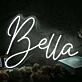 Bella White Name Neon Sign