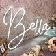 Bella White Name Neon Sign