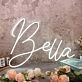 Bella White Name Neon Sign