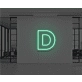 Neon Letter D
