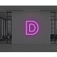 Neon Letter D
