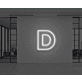 Neon Letter D