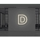 Neon Letter D