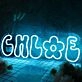 Chloe Blue Name Neon Sign