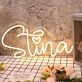 Stina Yellow Neon Sign