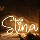 Stina Yellow Neon Sign