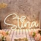 Stina Yellow Neon Sign