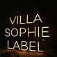 VILLA SOPHIE LABEL Yellow Neon Sign