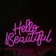 Hello Beautiful Pink Neon Sign