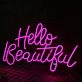 Hello Beautiful Pink Neon Sign