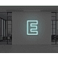 Neon Letter E