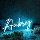 Aubrey Blue Neon Sign