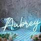 Aubrey Blue Neon Sign