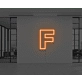 Neon Letter F