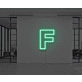 Neon Letter F