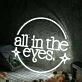 All In The Eyes White Neon Sign