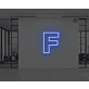 Neon Letter F