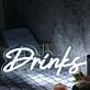 Drinks White Neon Sign