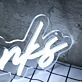 Drinks White Neon Sign