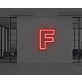 Neon Letter F