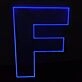 Neon Letter F