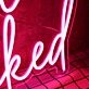 Lets Get Naked Red Custom Neon Sign