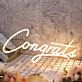 Congrats Yellow Custom Neon Sign