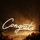 Congrats Yellow Custom Neon Sign