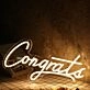 Congrats Yellow Custom Neon Sign
