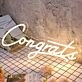 Congrats Yellow Custom Neon Sign