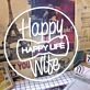 Happy Wife Happy Life White Neon Sign