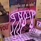 Man Are Sucked In A Hole Pink Neon Sign
