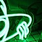 Aliens Come Out Of The Hole Green Neon Sign