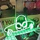 Aliens Come Out Of The Hole Green Neon Sign