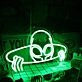 Aliens Come Out Of The Hole Green Neon Sign