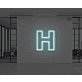 Neon Letter H
