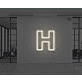Neon Letter H