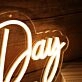 Baby Day Yellow Neon Sign