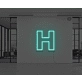 Neon Letter H