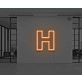 Neon Letter H