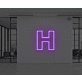 Neon Letter H