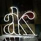 AK White Custom Neon Sign